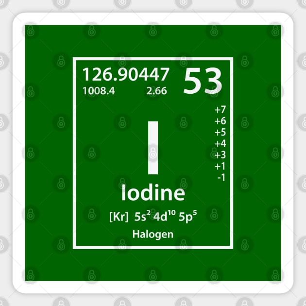 Iodine Element Magnet by cerebrands